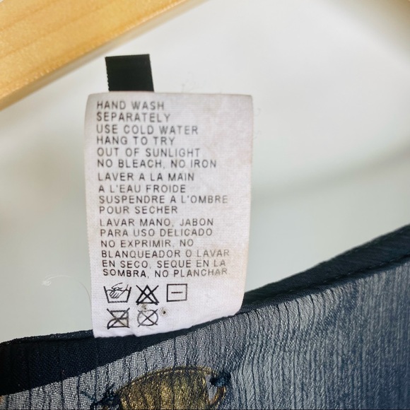 St. John Swim Suit Cover Up Chiffon Sheer Sequin Bead Tie Waist Beach Pool Black - Picture 10 of 10